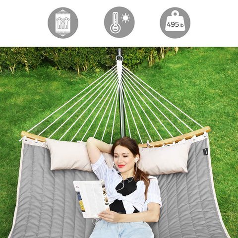 SONGMICS hammock bamboo spreader bars emphasize durability