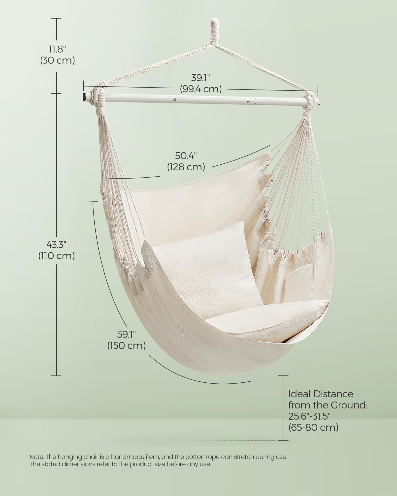 Breathable polyester-cotton fabric offers comfortable lounging.