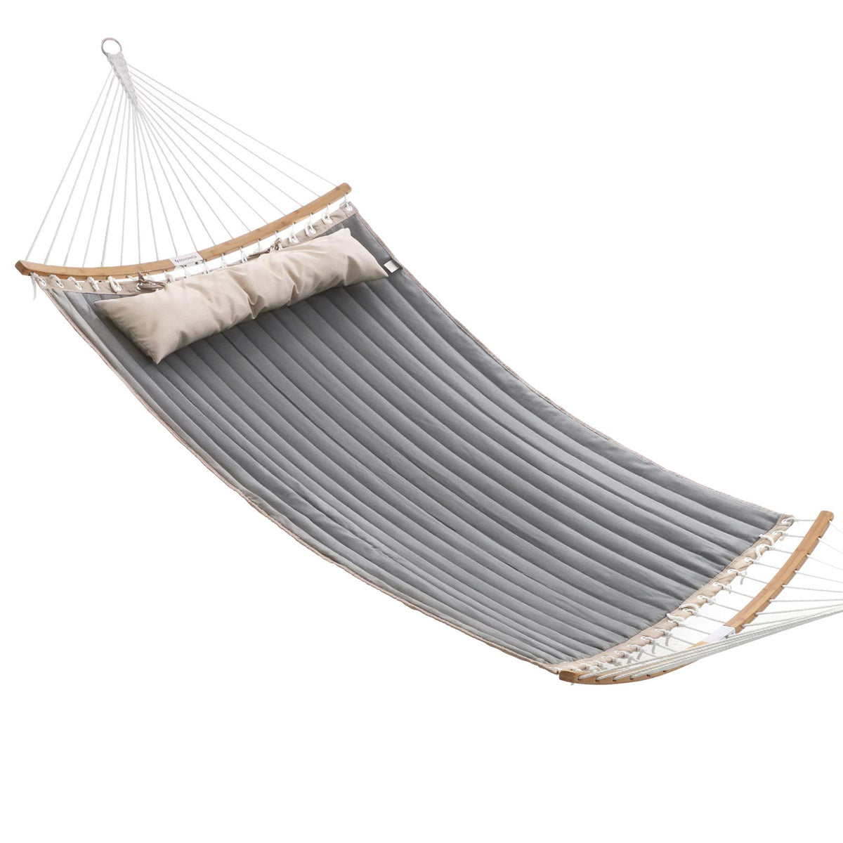 SONGMICS hammock with curved spreader bars for safer lounging
