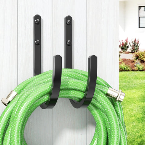 Songsoso aluminum hose holder in full view, ready for outdoor use.