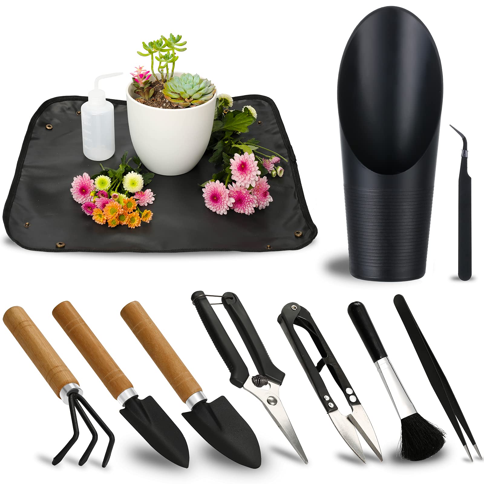 Songtaste 11Pcs succulent tools set collection – compact kit for easy indoor gardening.
