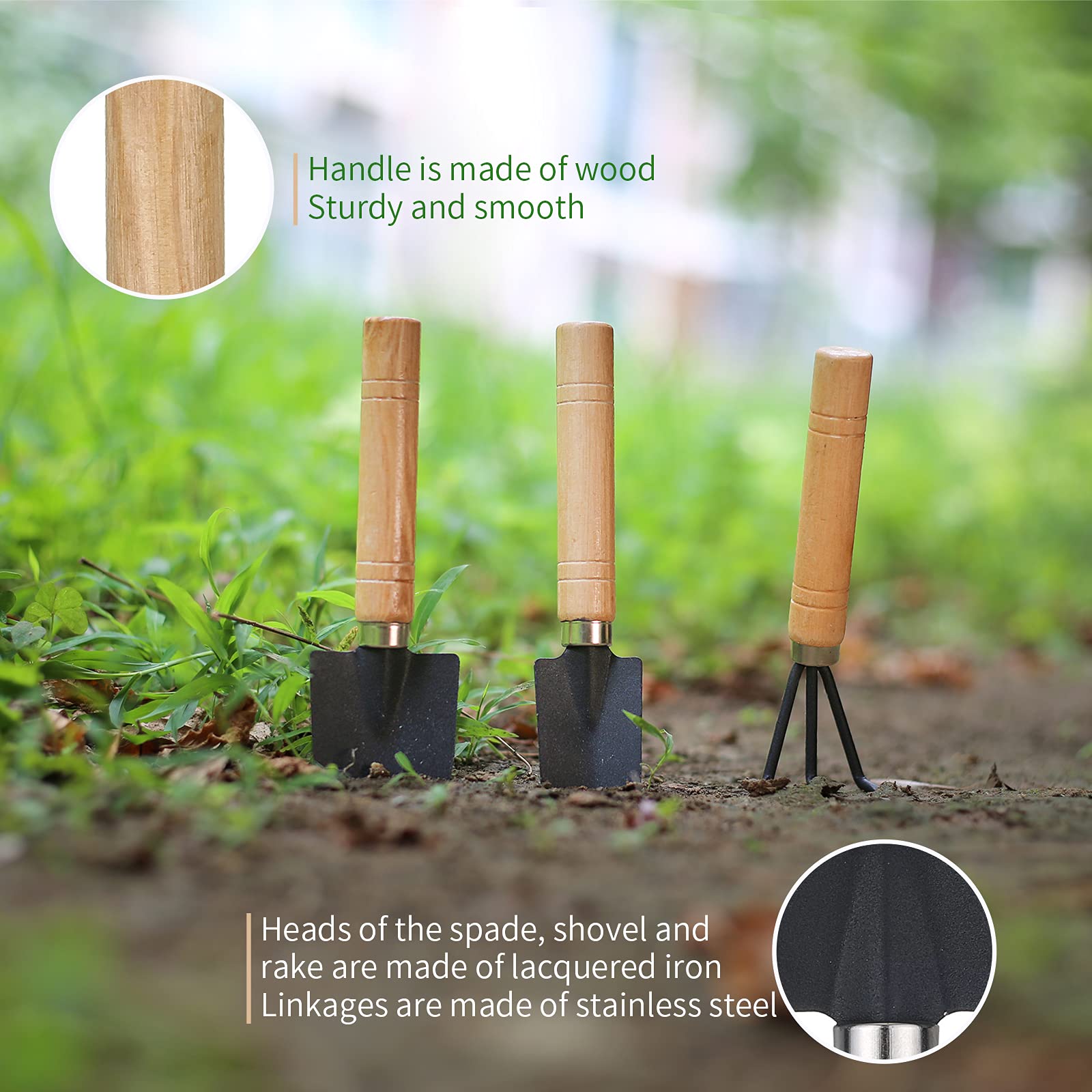 Songtaste 11Pcs succulent tools set rake – stainless steel tines resist wear for longevity.