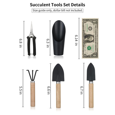 Songtaste succulent tools set spade with comfortable handle for transplanting.