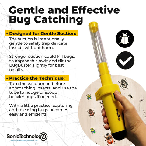 Sonic Technology BugBuster BB100 14-inch wand extends reach in tight spaces.