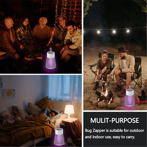 SonicPulse Bug Zapper camping light mode for outdoor illumination.