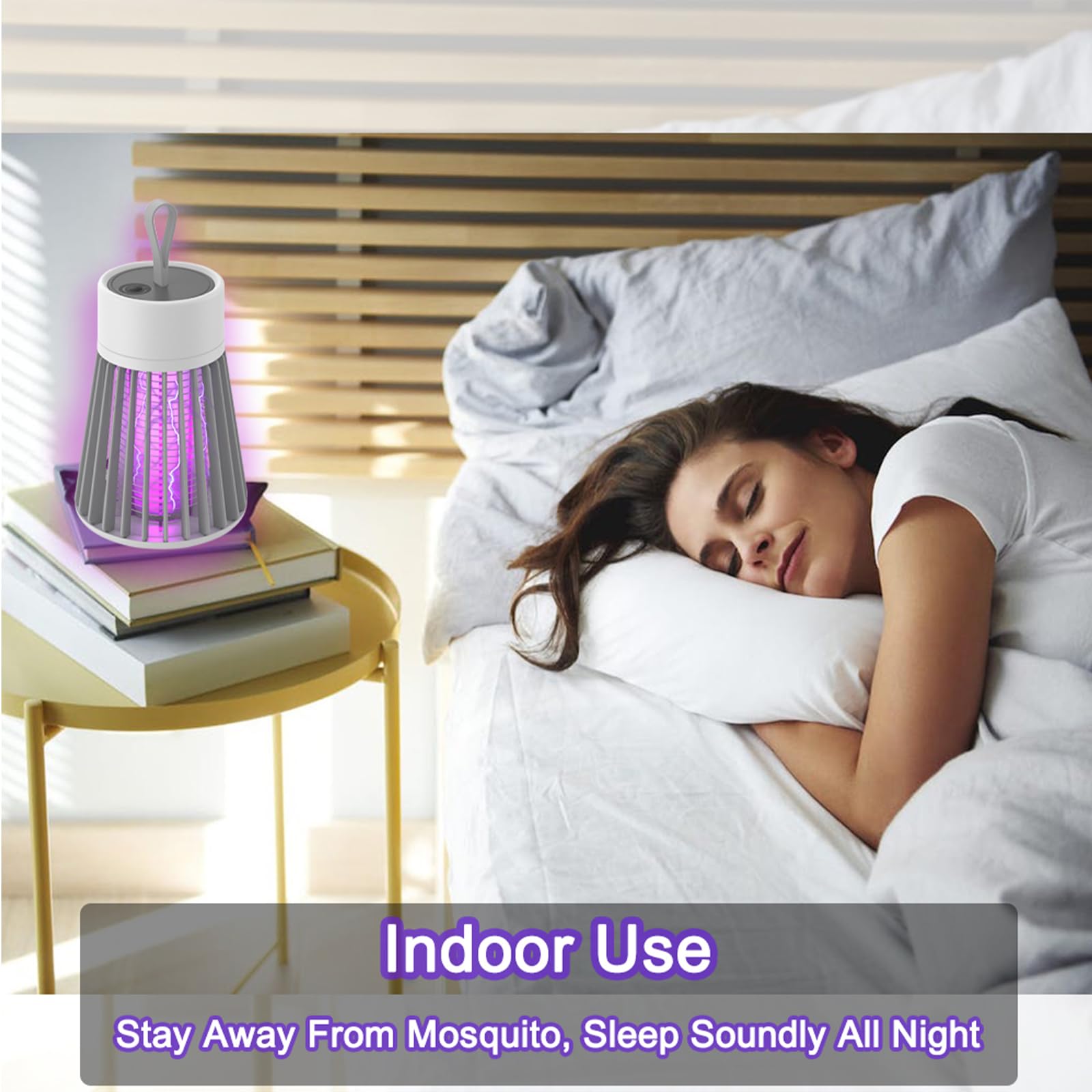 SonicPulse Bug Zapper USB rechargeable lamp for room lighting.