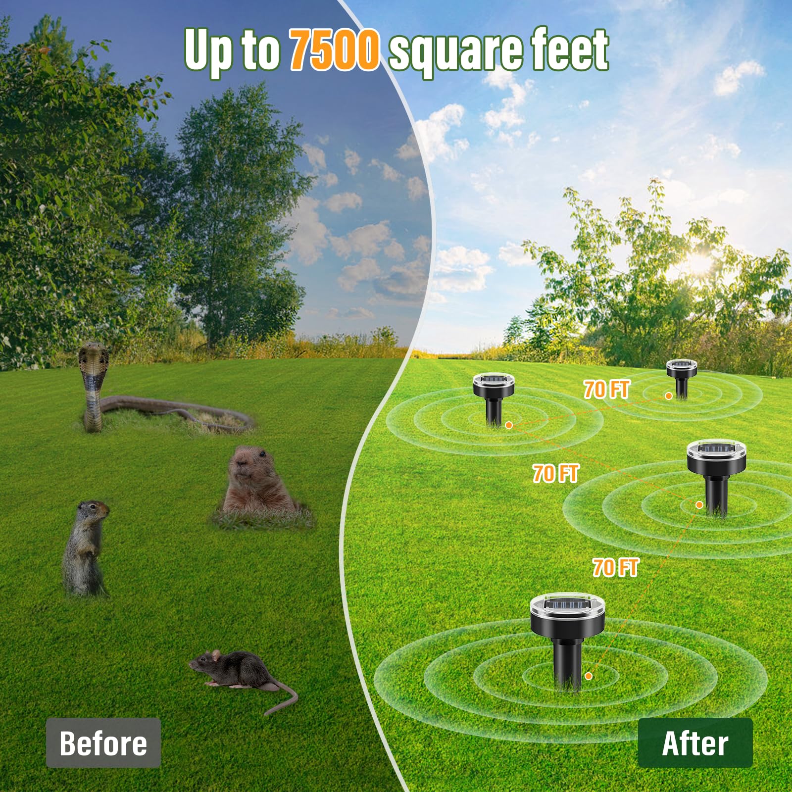SonicPulse waterproof ABS housing endures rain while protecting outdoor areas.