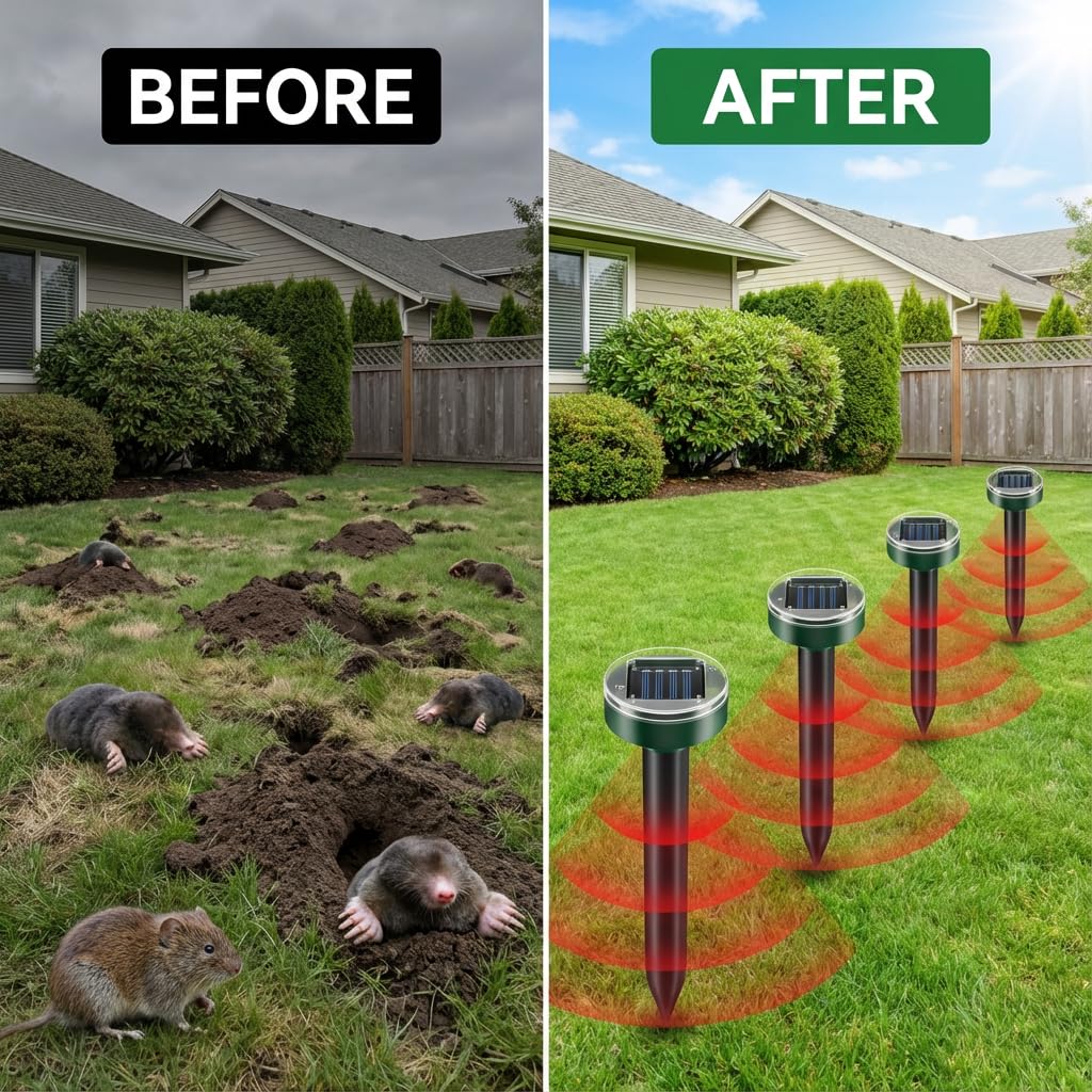 SonicPulse solar panel view highlights energy-saving, rainproof operation for year-round use.
