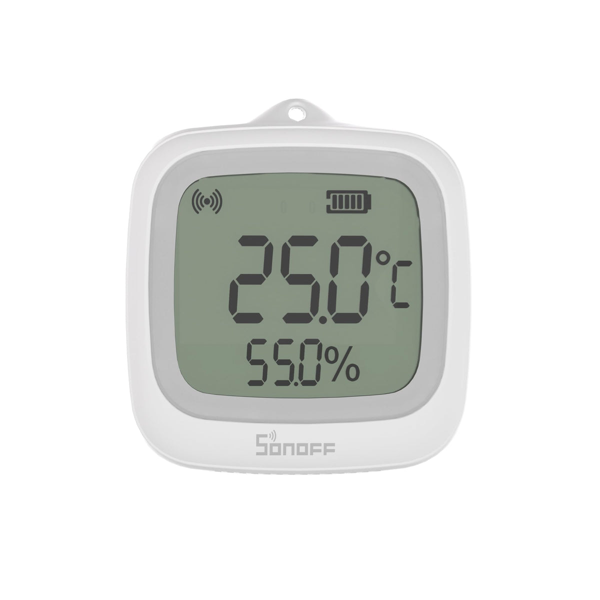 SONOFF SNZB-02WD LCD display shows real-time temp and humidity