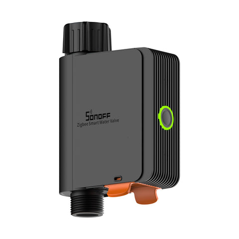 SONOFF Zigbee Sprinkler Timer front view showing compact irrigation control