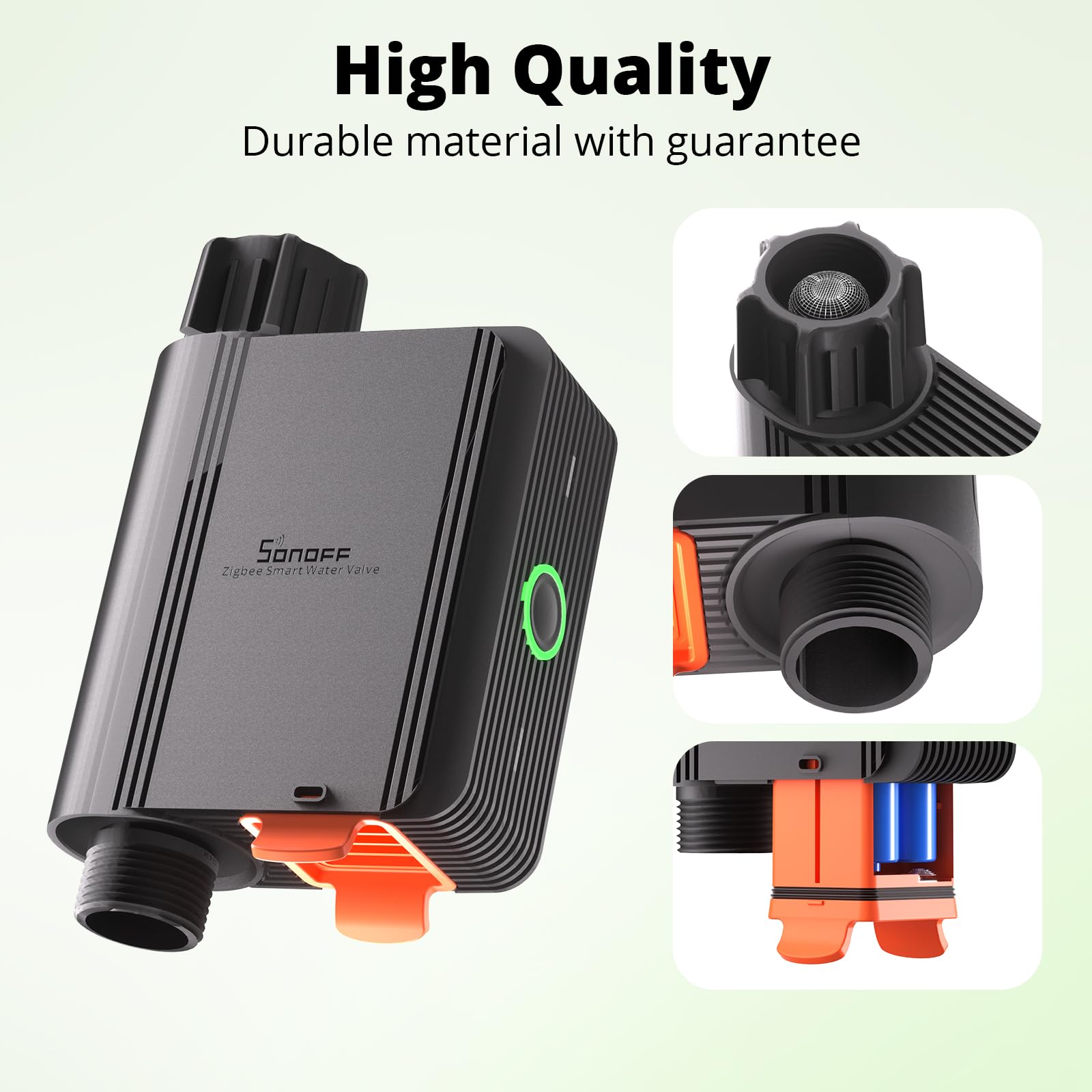 SONOFF outdoor-use setup shows durable, weather-ready irrigation control