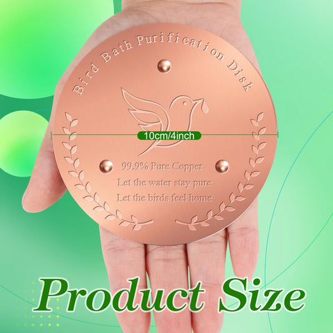 SONSIL copper disk in bowl providing consistent water contact for birds