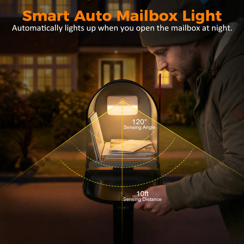sooogd mailbox light 3000K soft white glow for comfortable interior visibility