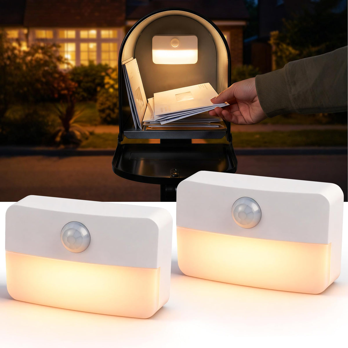 sooogd mailbox light with motion sensor illuminates the mailbox entrance for easy night checks