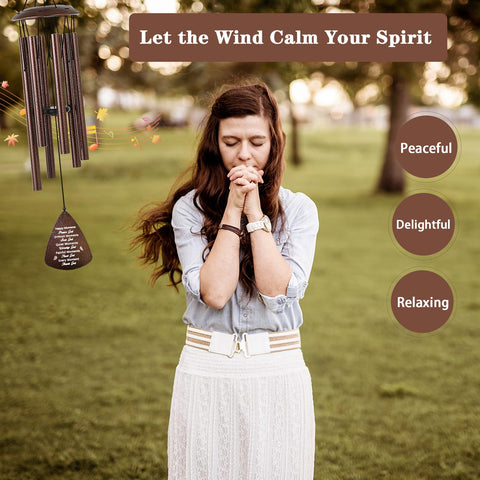 Soopau 32-inch wind chime ready to hang at entryway
