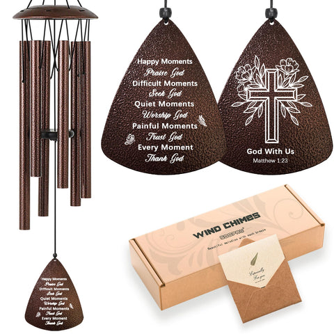 Soopau antique bronze wind chime 32-inch for tranquil garden ambience