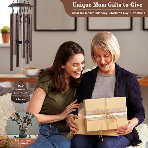 Soopau bronze wind chimes for outdoor or indoor display, soothing breeze sounds.
