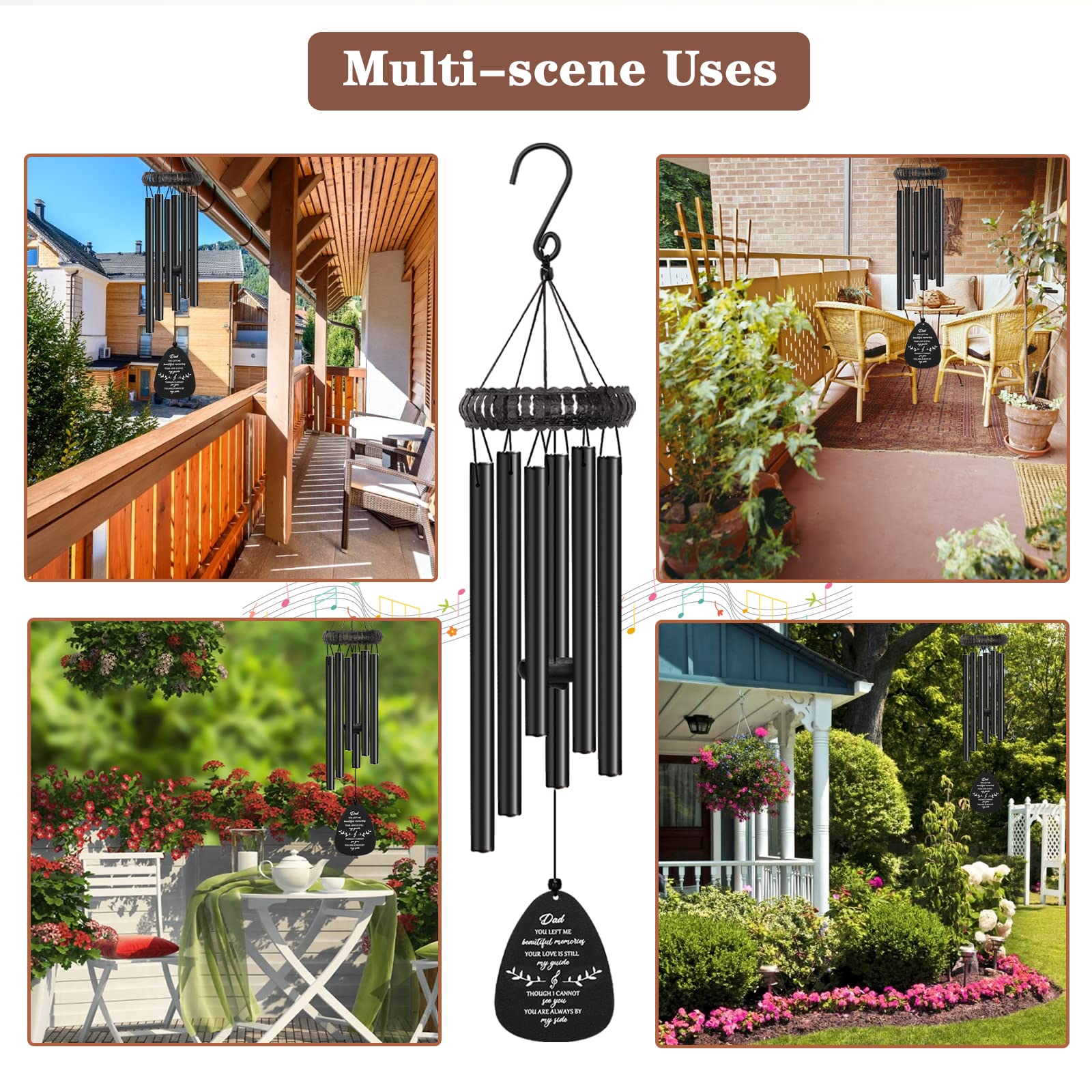 Soopau gift box with condolence envelope complements the memorial wind chimes delivery