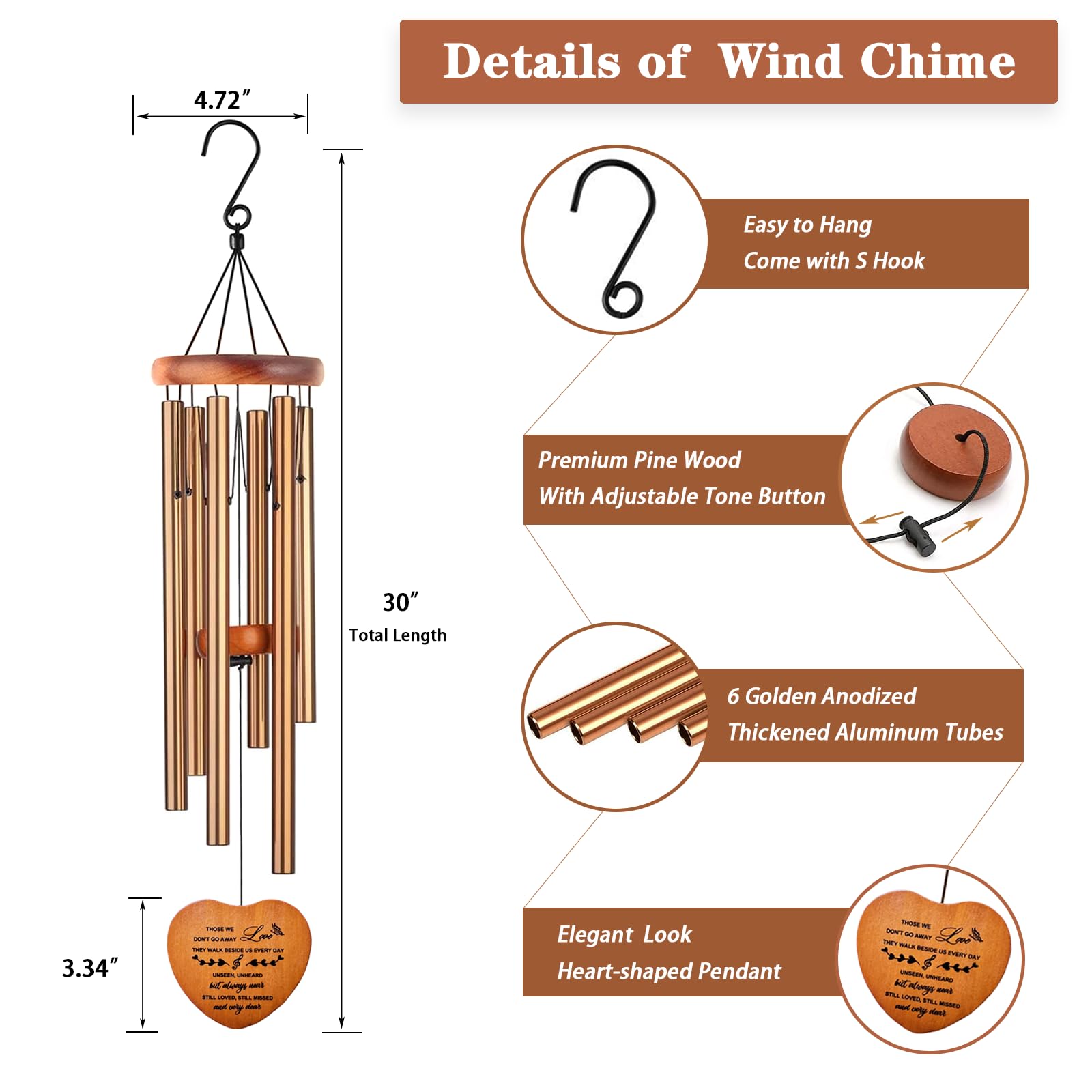Soopau in loving memory wind chime honors a loved one with a lasting tribute.