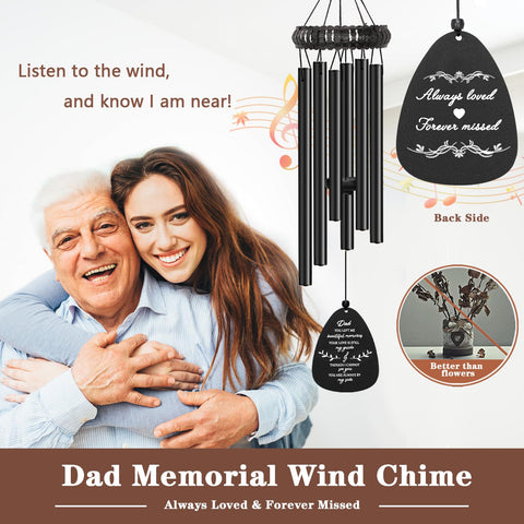 Soopau memorial wind chimes dedication inscription offers a personal condolence keepsake