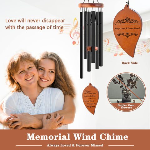 Soopau memorial wind chimes tuned tubes produce clear outdoor melodies