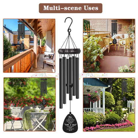 Soopau outdoor-ready wind chime adds serene focal point.
