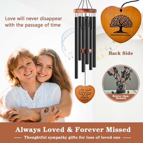 Soopau pine wood memorial wind chime with natural calming presence