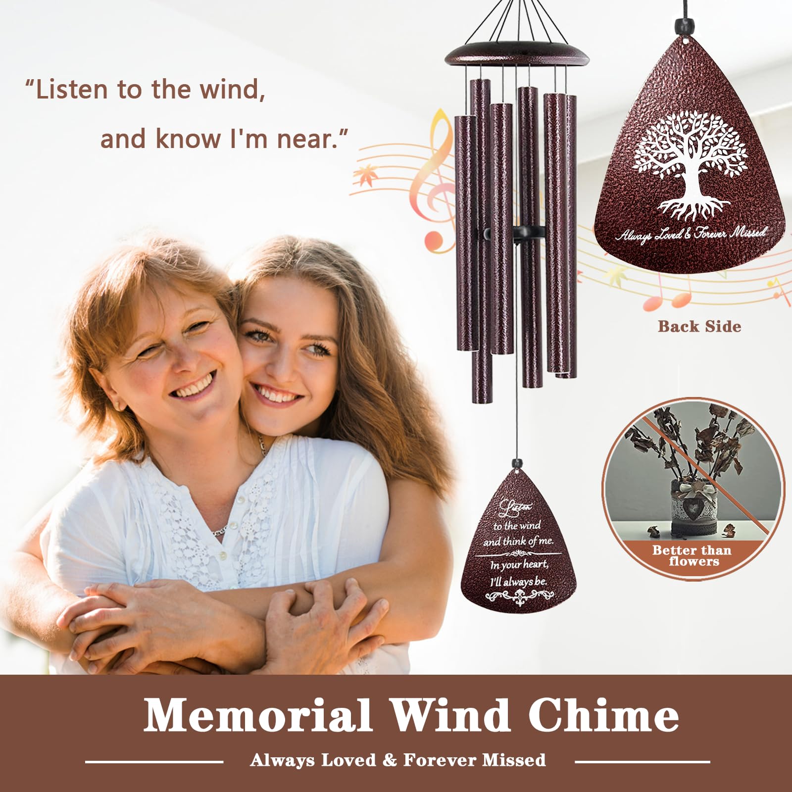 Soopau sympathy wind chimes tuning closeup showing professional tuning for gentle melodies