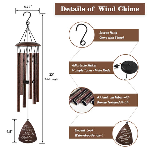 Soopau wind chimes with bronze finish add charm to outdoor decor