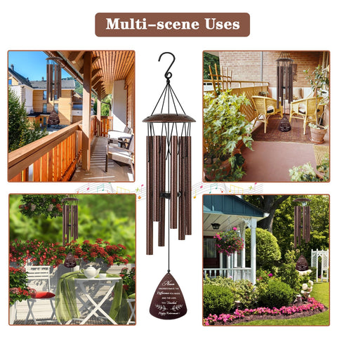 Soopau wind chime 32in adjustable striker helps customize tones for different moods.