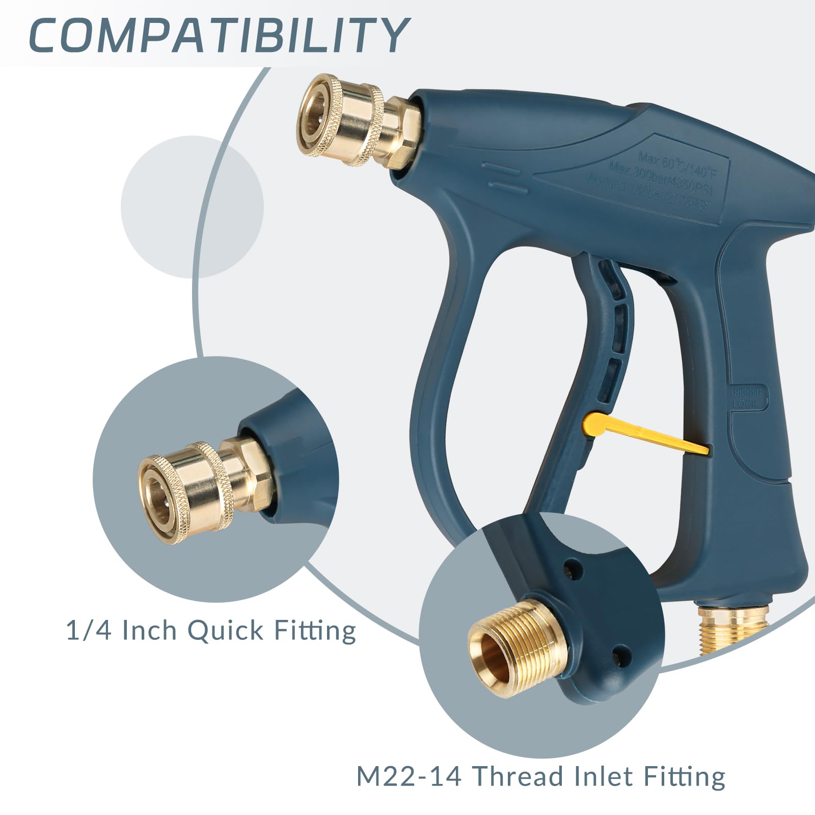 Sooprinse construction blends brass and stainless steel for durability