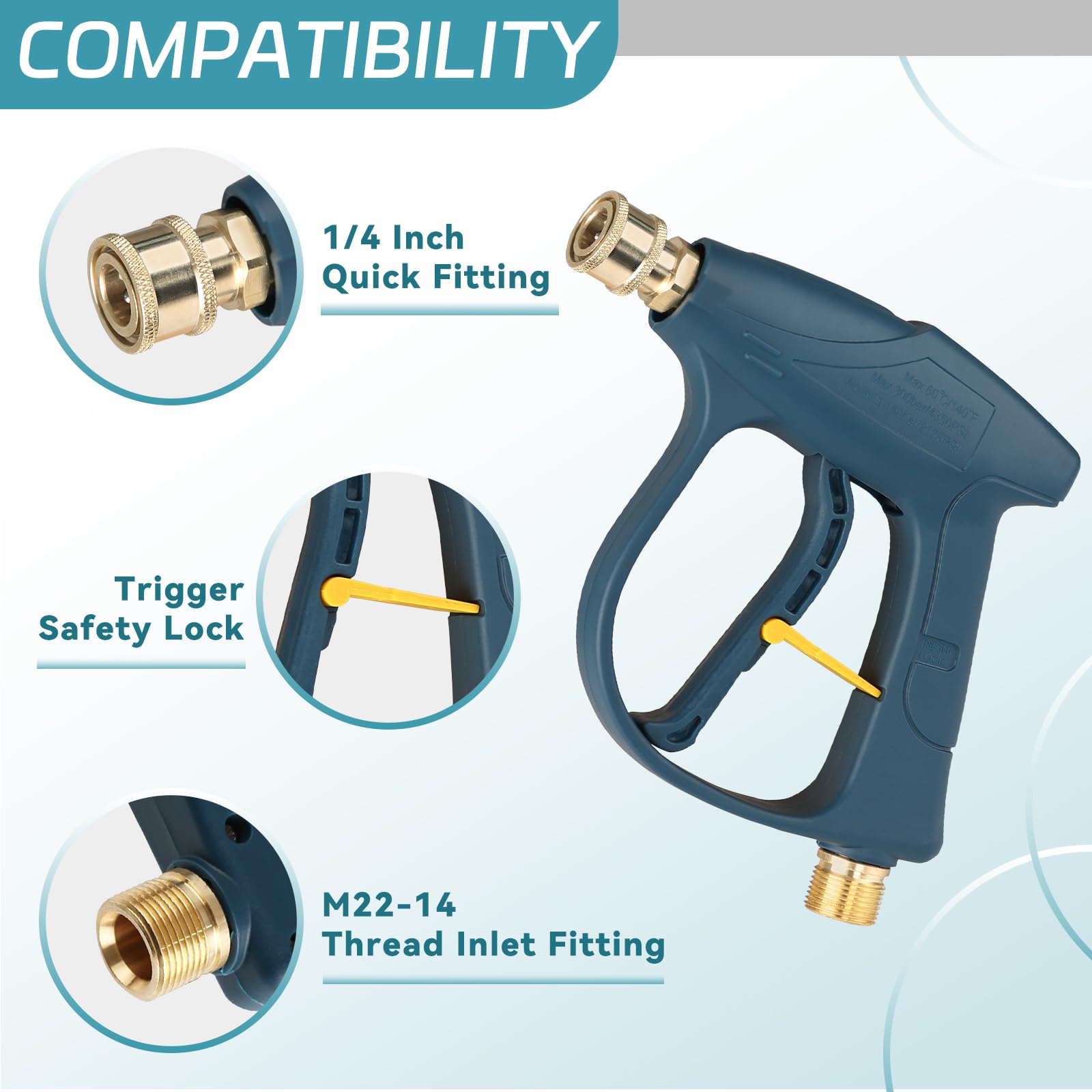 Sooprinse dual connector accessory ensures smooth water flow.