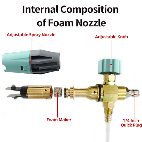 Sooprinse foam cannon delivers dense foam for thorough vehicle cleaning.