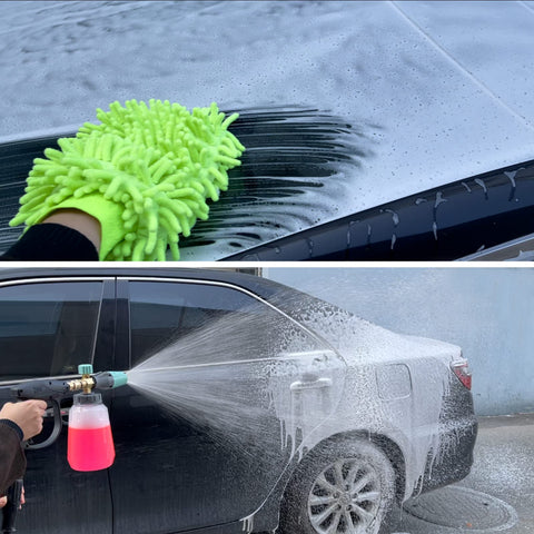 Sooprinse foam cannon with adjustable spray width and angle.