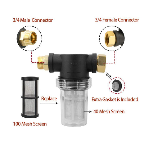 Sooprinse 100-mesh screen A provides extra sediment protection