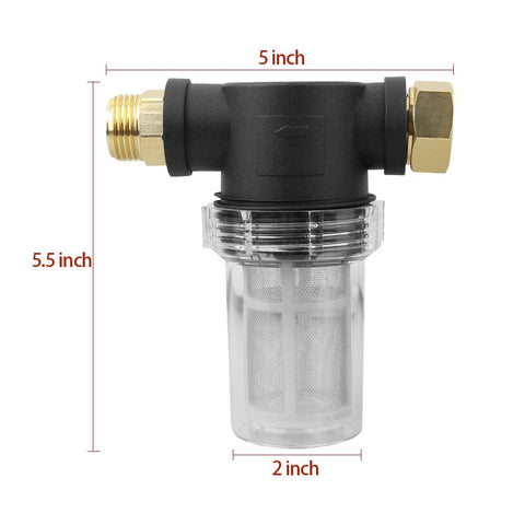 Sooprinse 100-mesh screen B offers reliable debris filtration during use