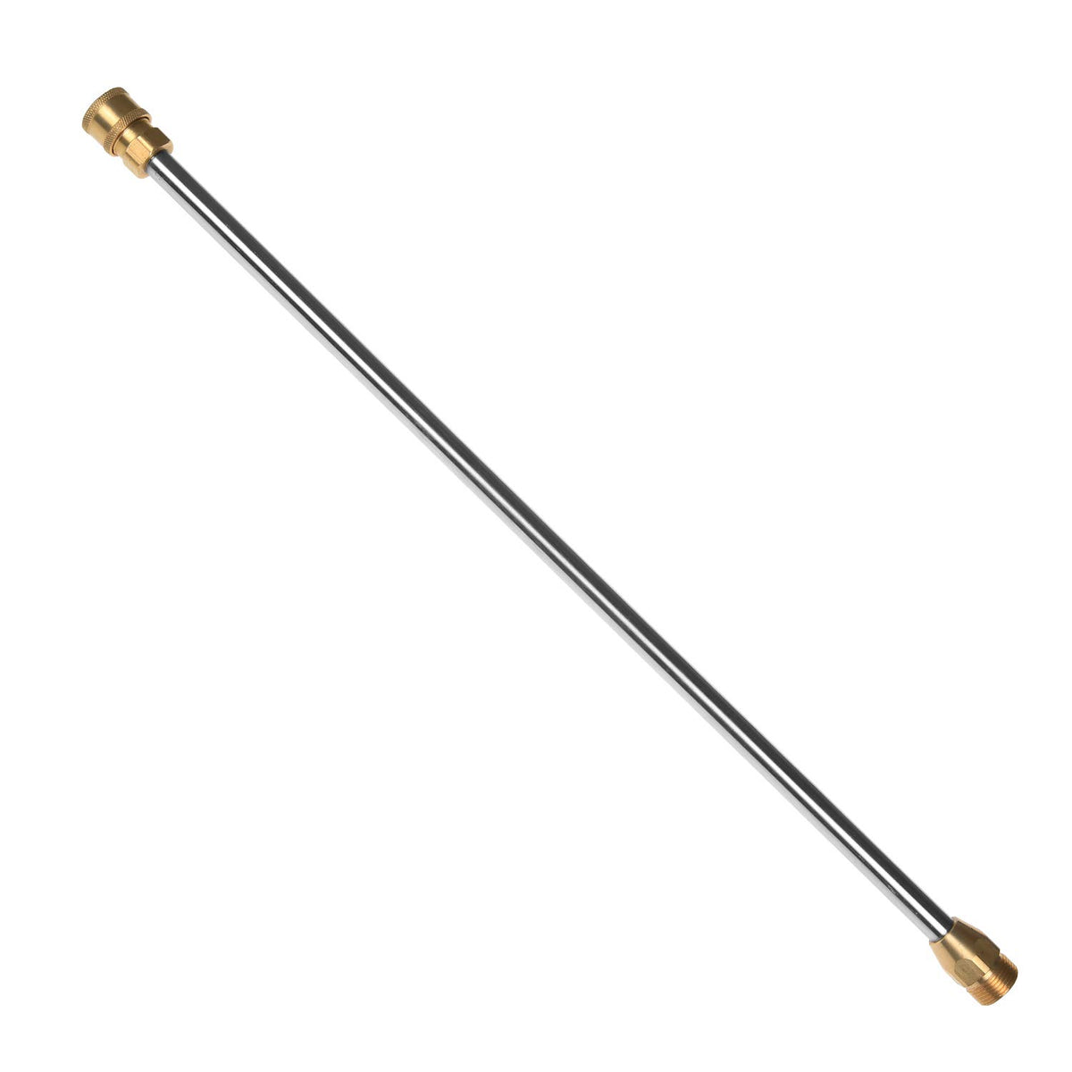 Sooprinse pressure wand with brass quick-connect end for easy nozzle swaps and durable performance.