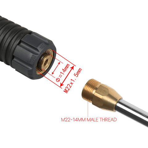 Sooprinse quick-connect nozzle attachment simplifies switching spray tips.