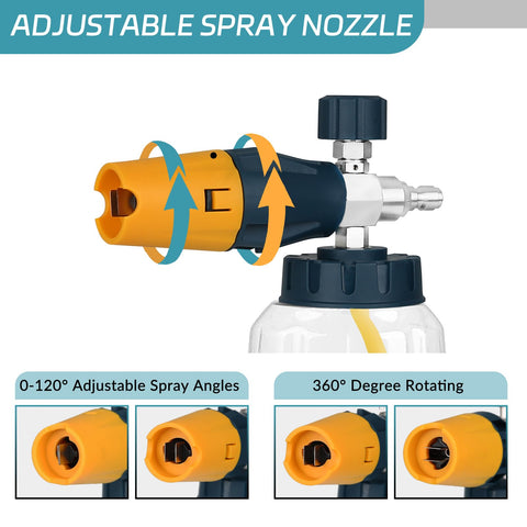 Sooprinse short pressure washer gun designed for compact, comfortable cleaning.