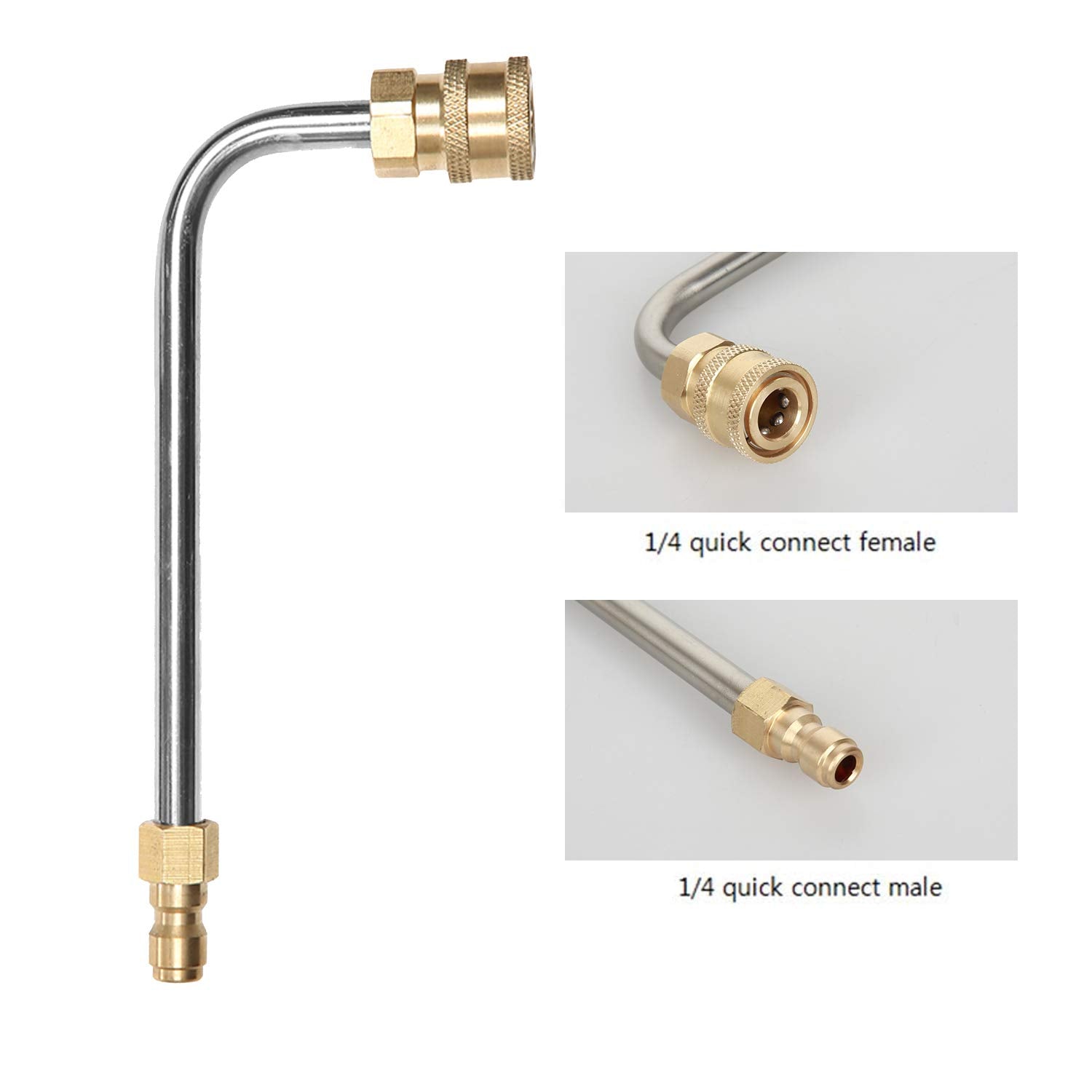 Sooprinse attachment shows 1/4-inch quick-connect compatibility for easy setup.