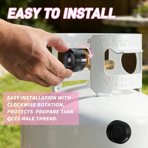 SOOYEAH QCC1 dust cap for propane adapters to prevent debris ingress