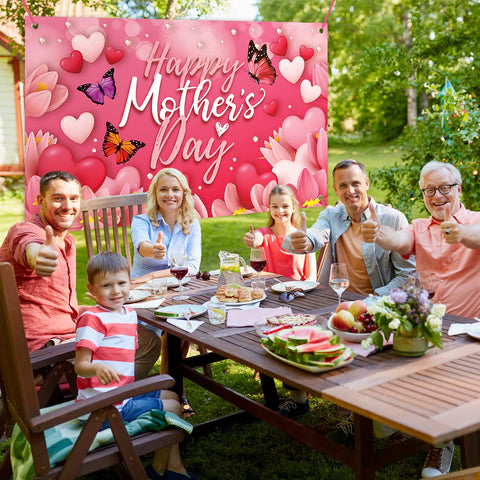 Sophena Mother's Day banner foldable material makes storage and transport simple.