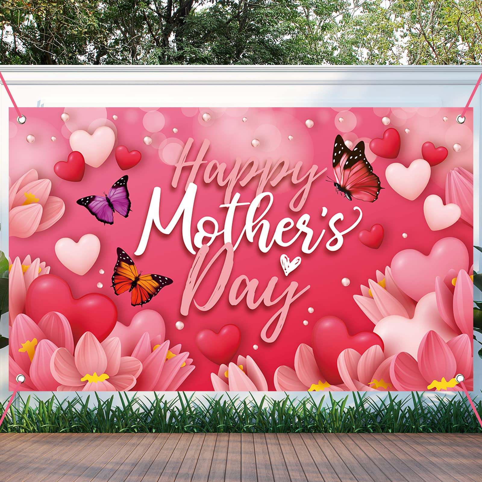 Sophena Mother's Day banner full backdrop for festive photos and parties.