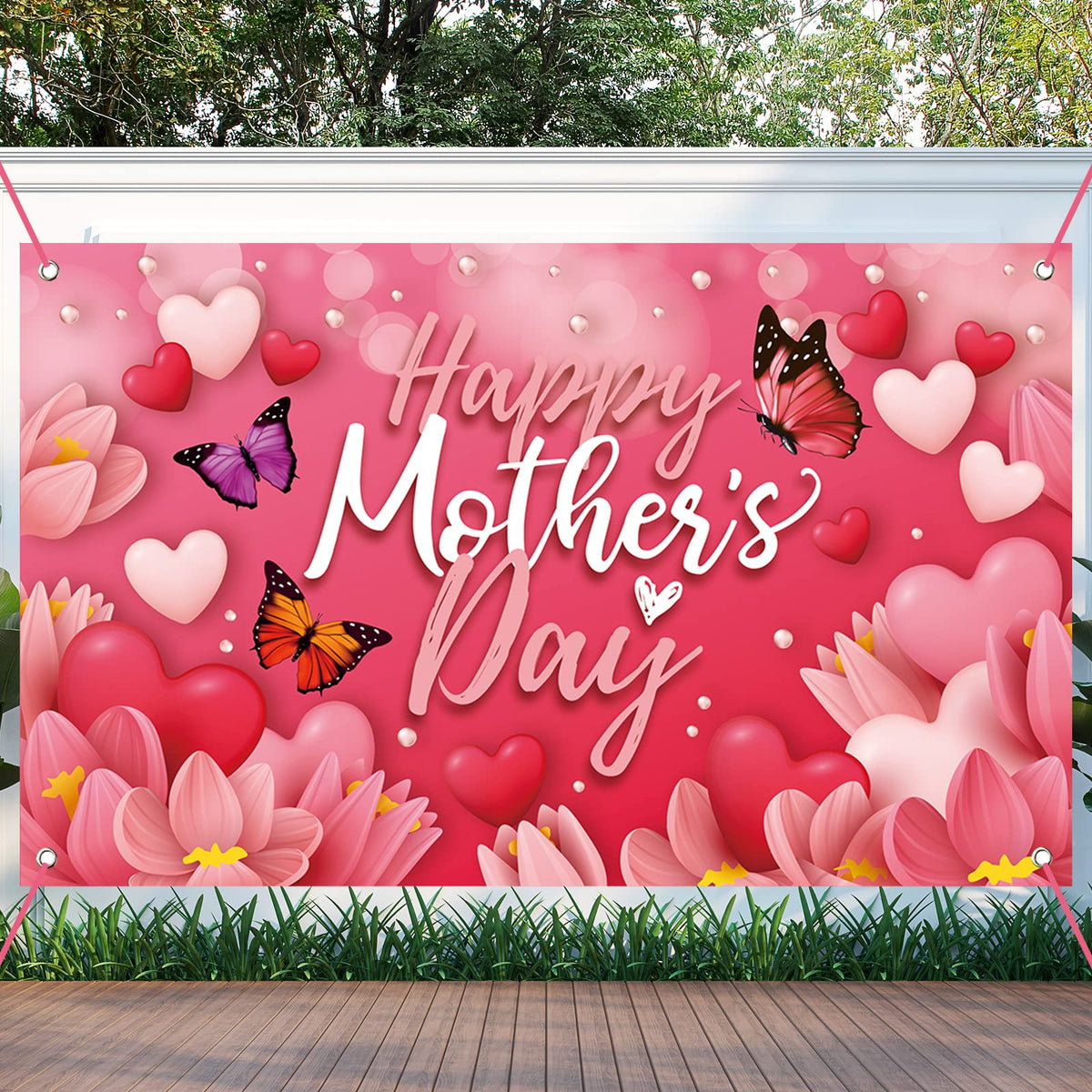Sophena Mother's Day banner full backdrop for festive photos and parties.