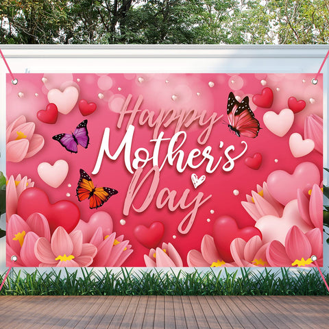 Sophena Mother's Day banner full backdrop for festive photos and parties.
