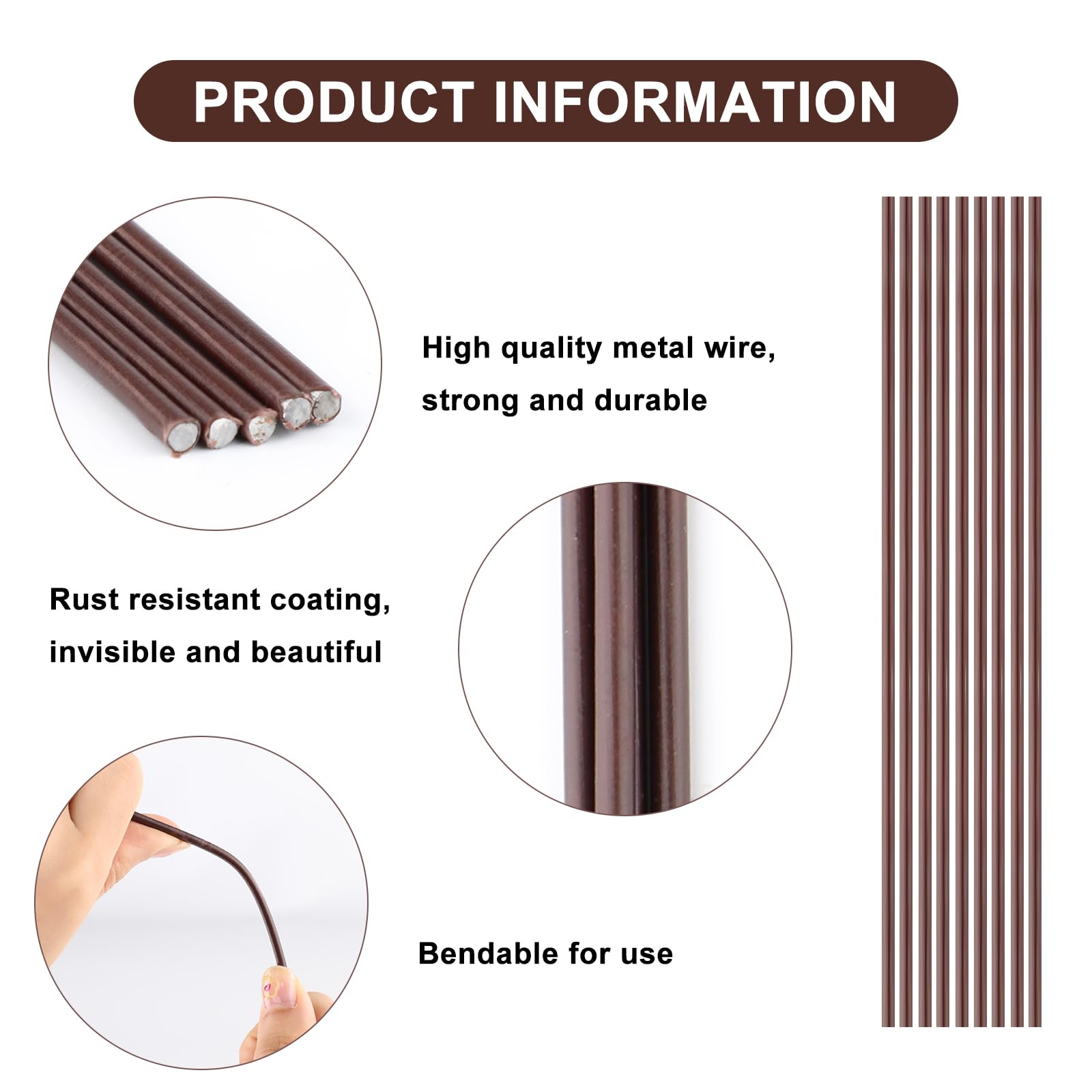 Sopoloray stake with anti-rust coating for durable outdoor use.