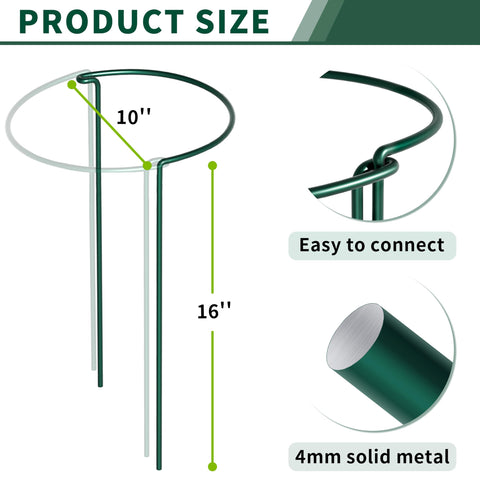 SORANGEUN heavy-duty metal plant stakes with anti-rust coating for outdoor durability.