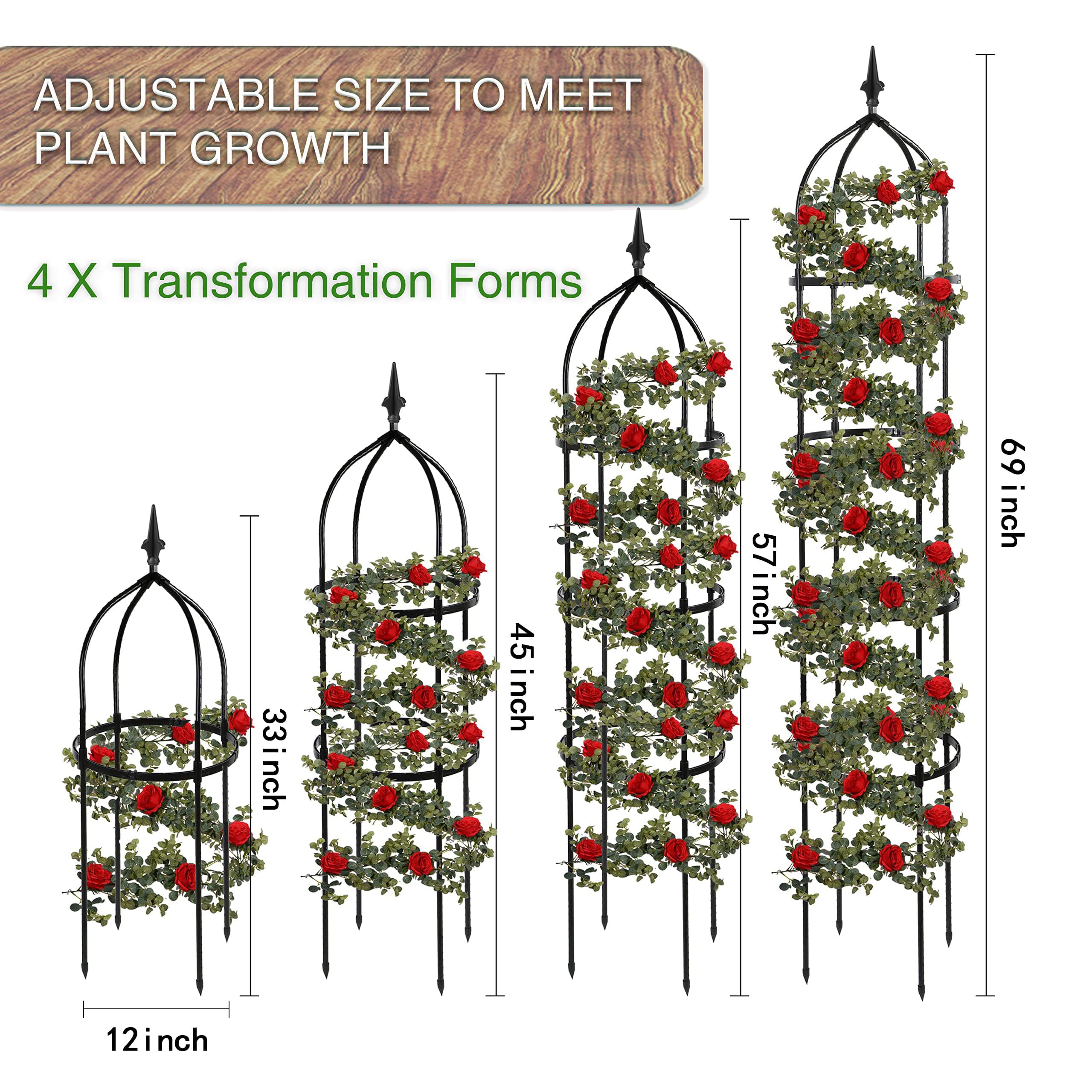 SORANGEUN obelisk adjustable rings support growth stages in tight spaces.