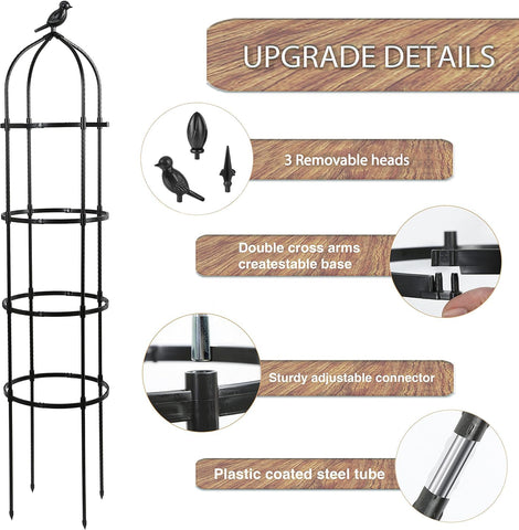 SORANGEUN obelisk rustproof finish withstands sun and rain outdoors.