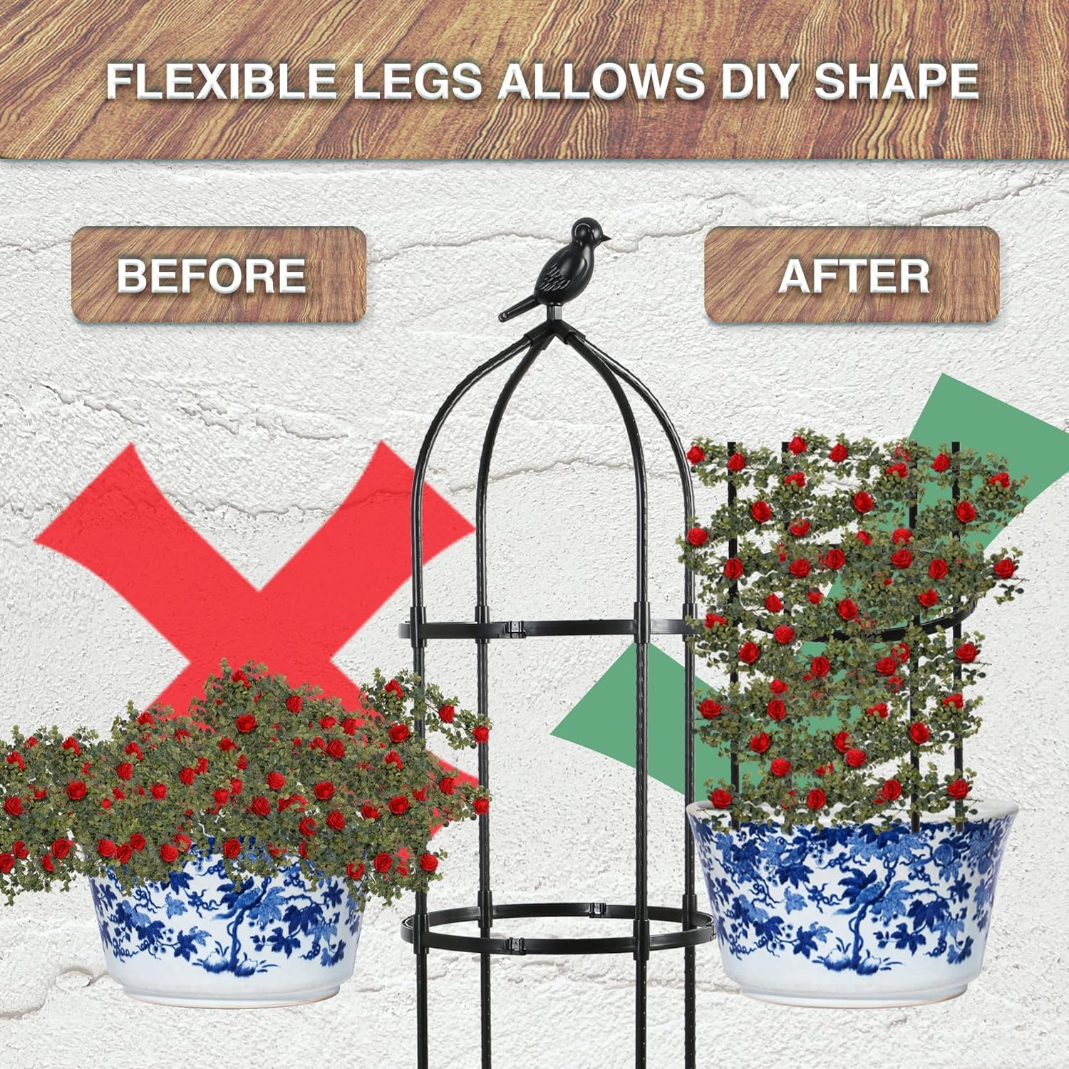 SORANGEUN obelisk vertical gardening maximizes small-space growing.